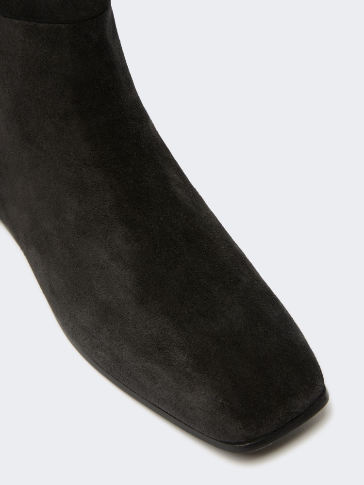 Studded split leather boots - DARK GREY - Max Mara - 4