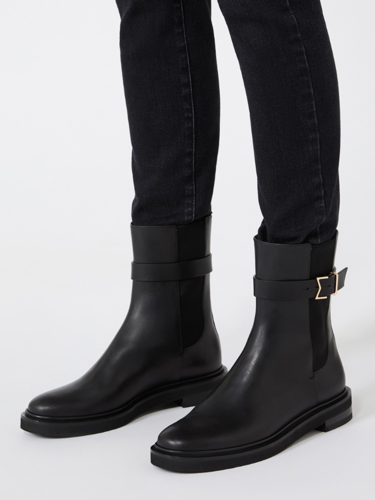Leather Chelsea boots - BLACK - Max Mara - 7