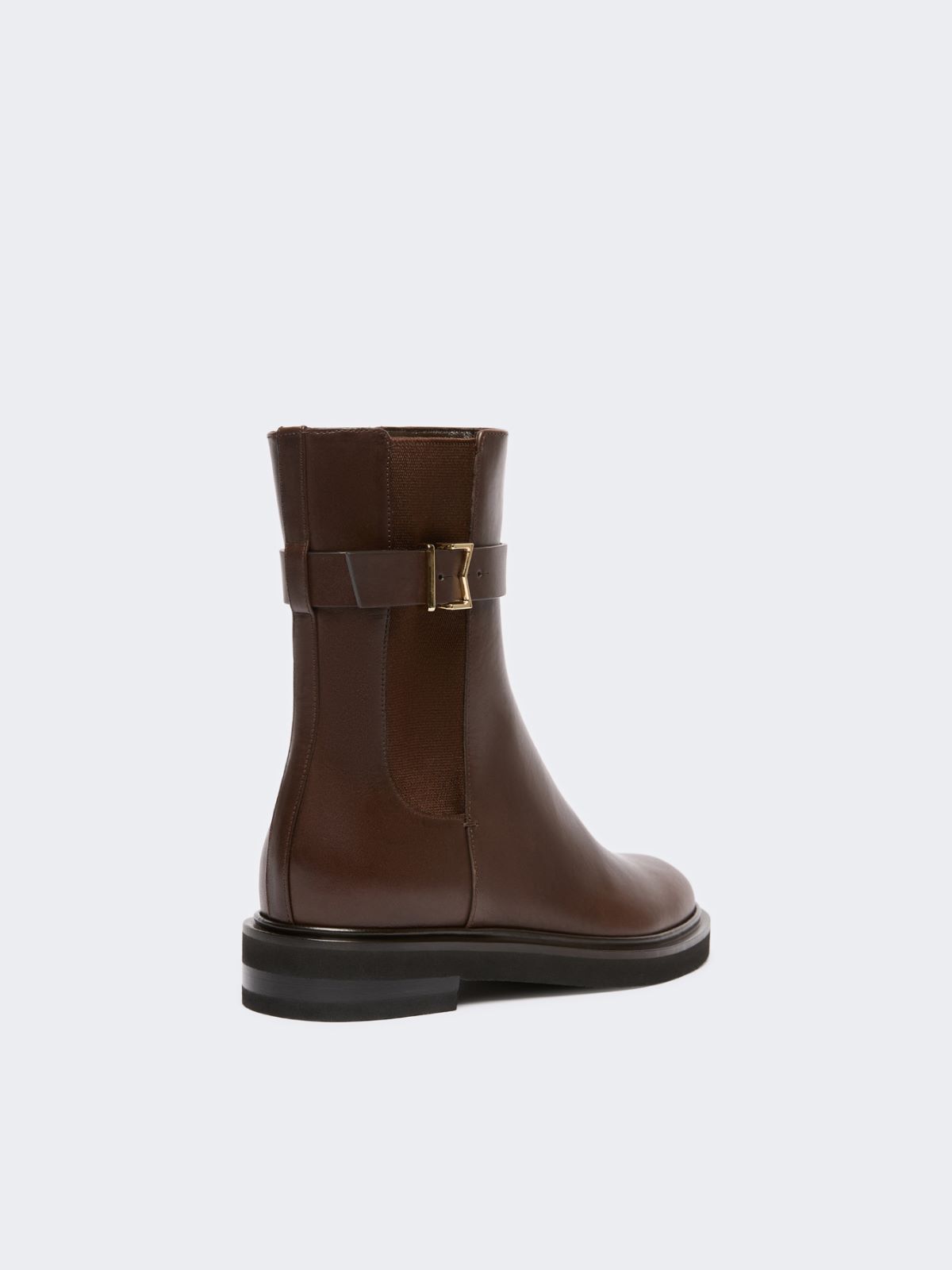 Leather Chelsea boots - DARK BROWN - Max Mara - 3