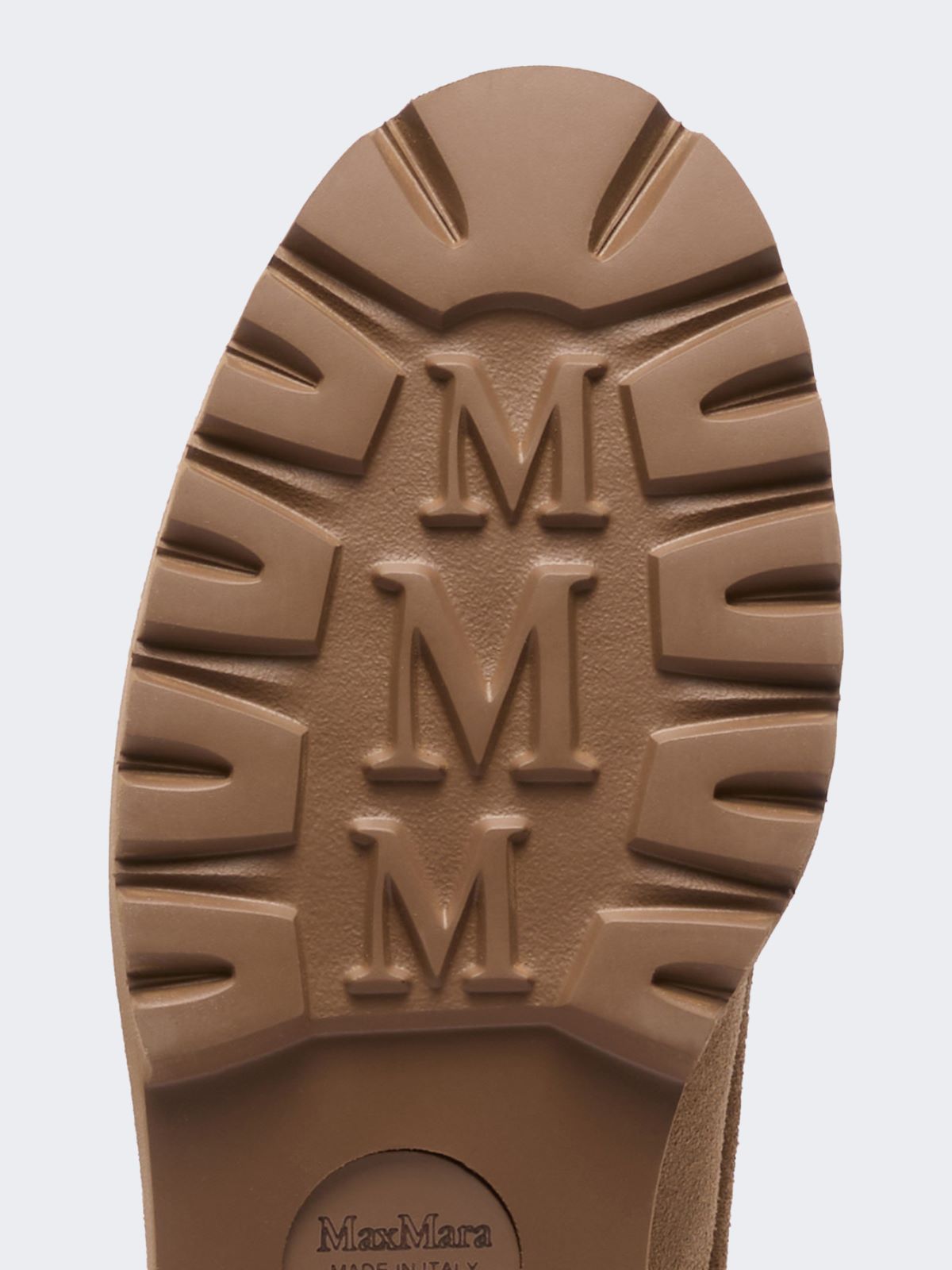 Cashmere and suede combat boots - CAMEL - Max Mara - 6