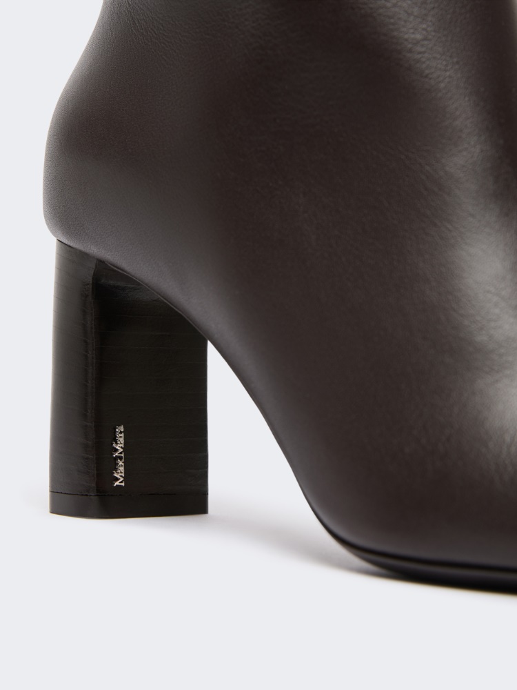 Smooth leather high boot - DARK BROWN - Max Mara - 4