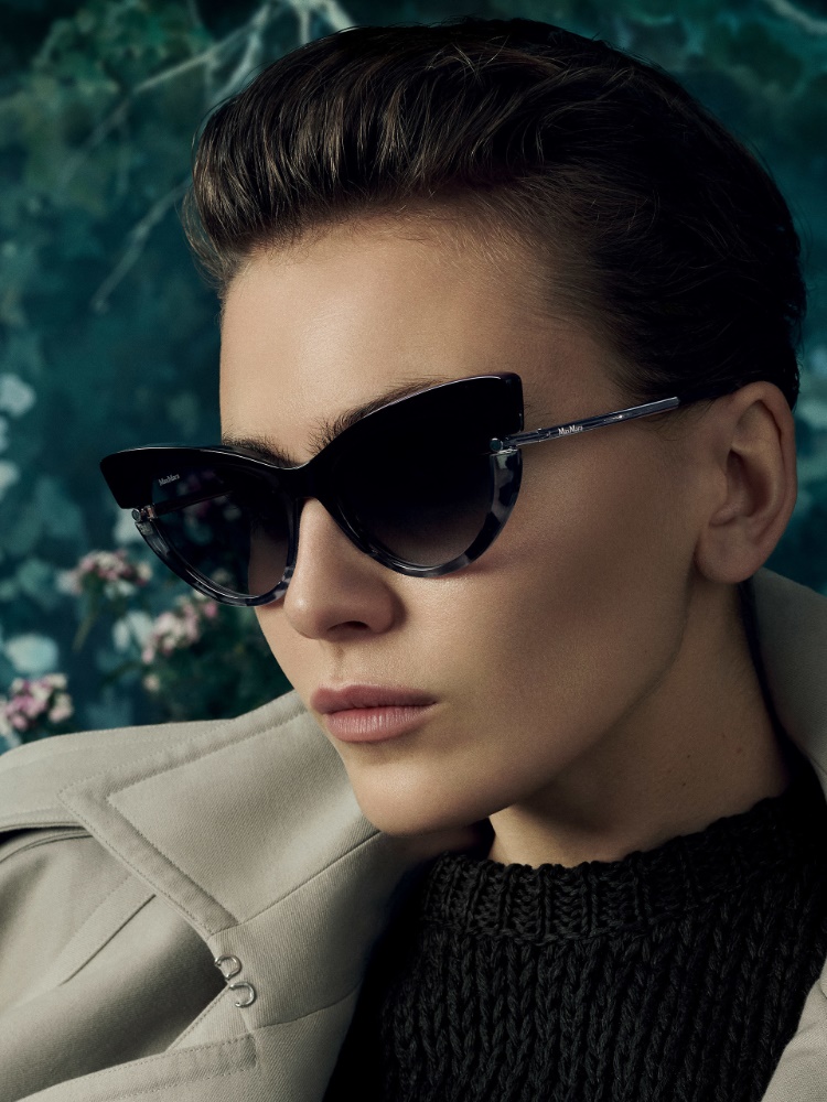 Acetate cat-eye glasses + BLACK - Max Mara