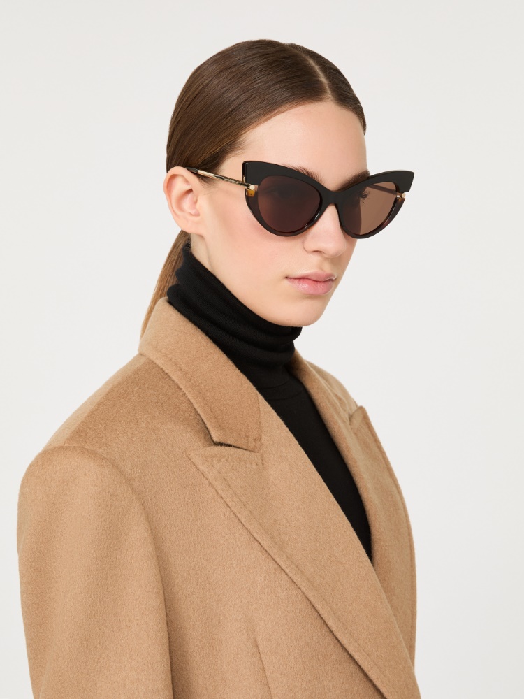 Acetate cat-eye glasses - TAWNY BRONZE BROWN