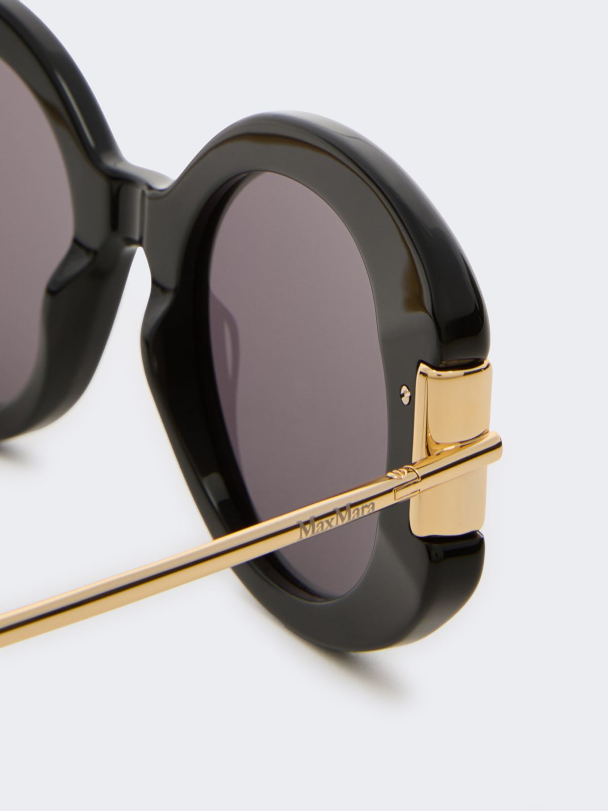 [バディア] ラウンド アセテート サングラス - BLACK - Max Mara - 3