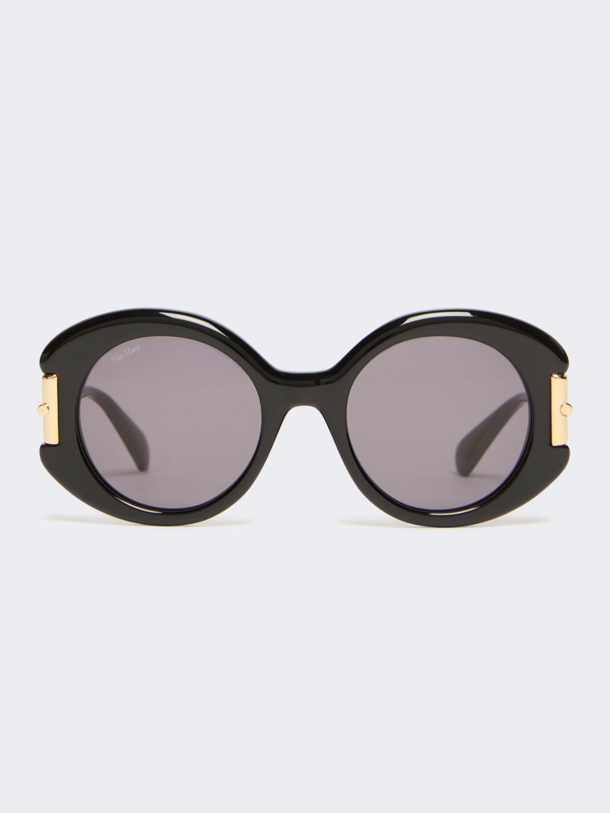 [バディア] ラウンド アセテート サングラス - BLACK - Max Mara