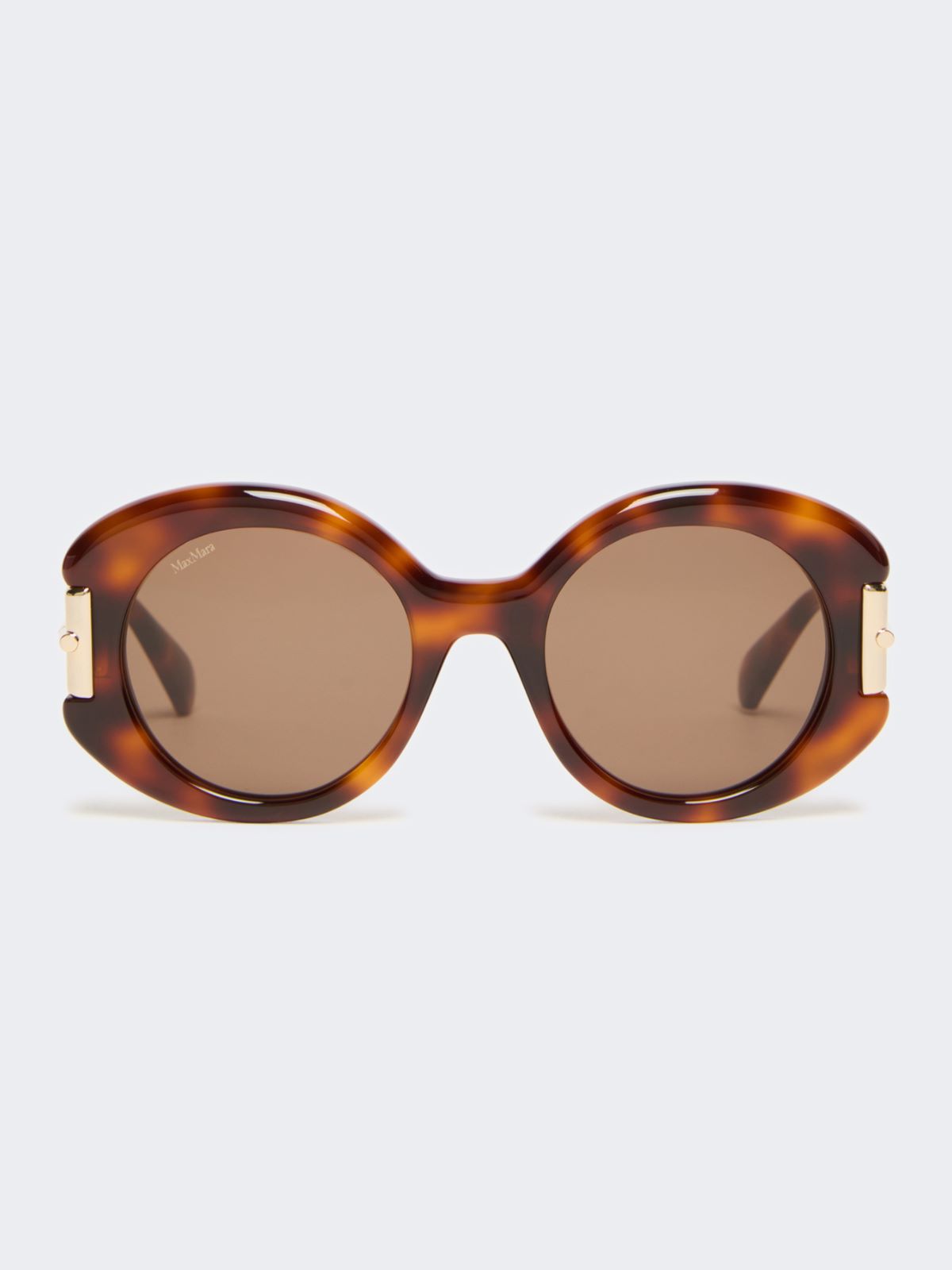 Round acetate glasses - TAWNY BRONZE BROWN