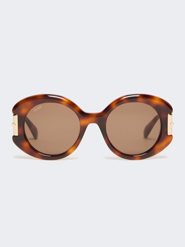Round acetate glasses - TAWNY BRONZE BROWN
