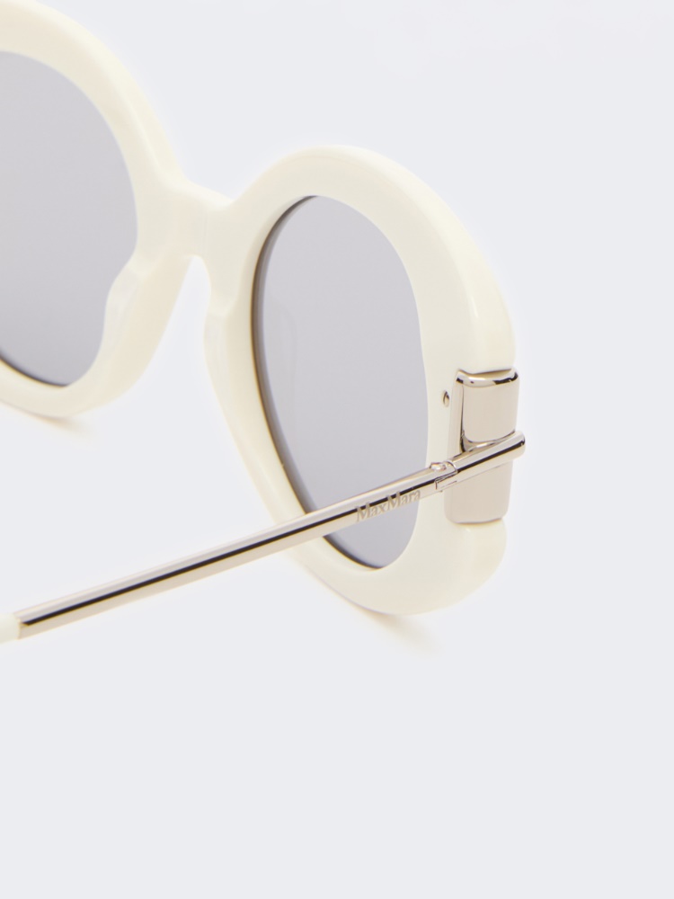 Round acetate glasses - WHITE - 3