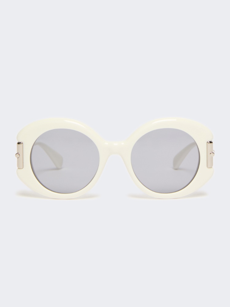 Round acetate glasses - WHITE