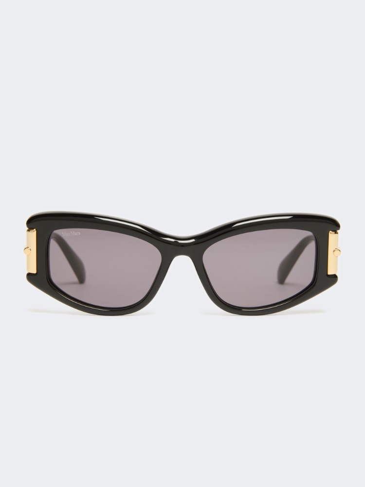 Square acetate glasses - BLACK