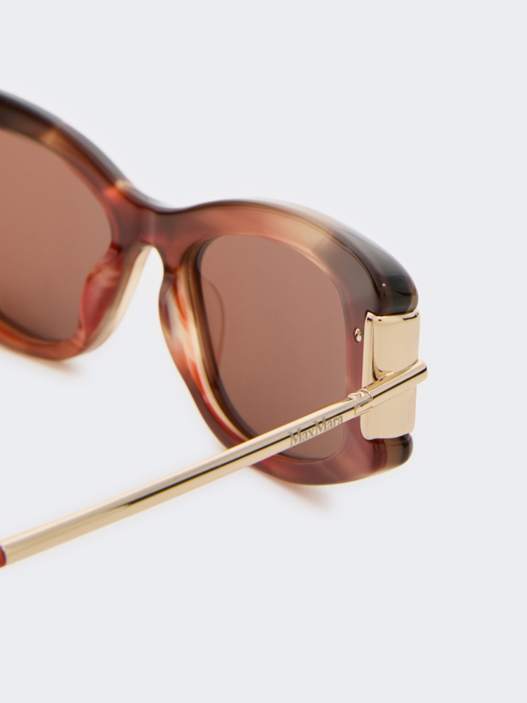 Square acetate glasses - RUST - 3