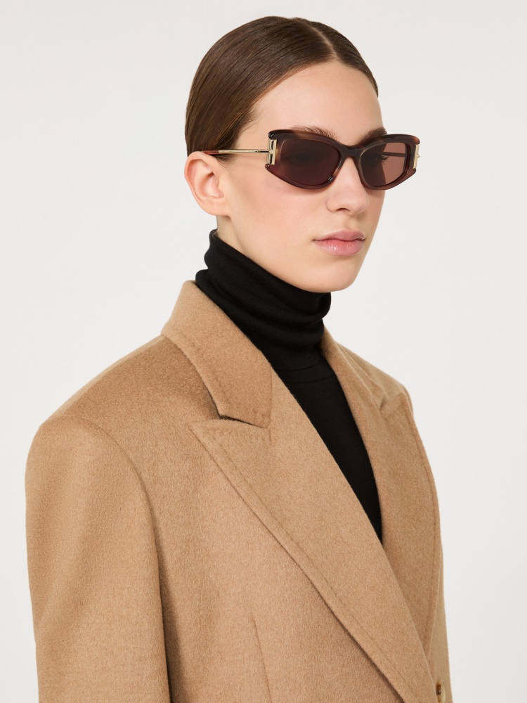 Square acetate glasses - RUST