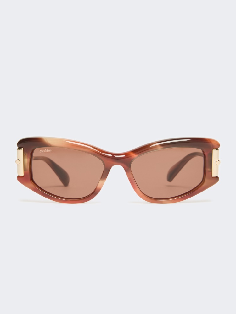 Square acetate glasses - RUST - 1