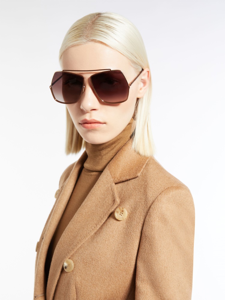 Geometric sunglasses - CAMEL