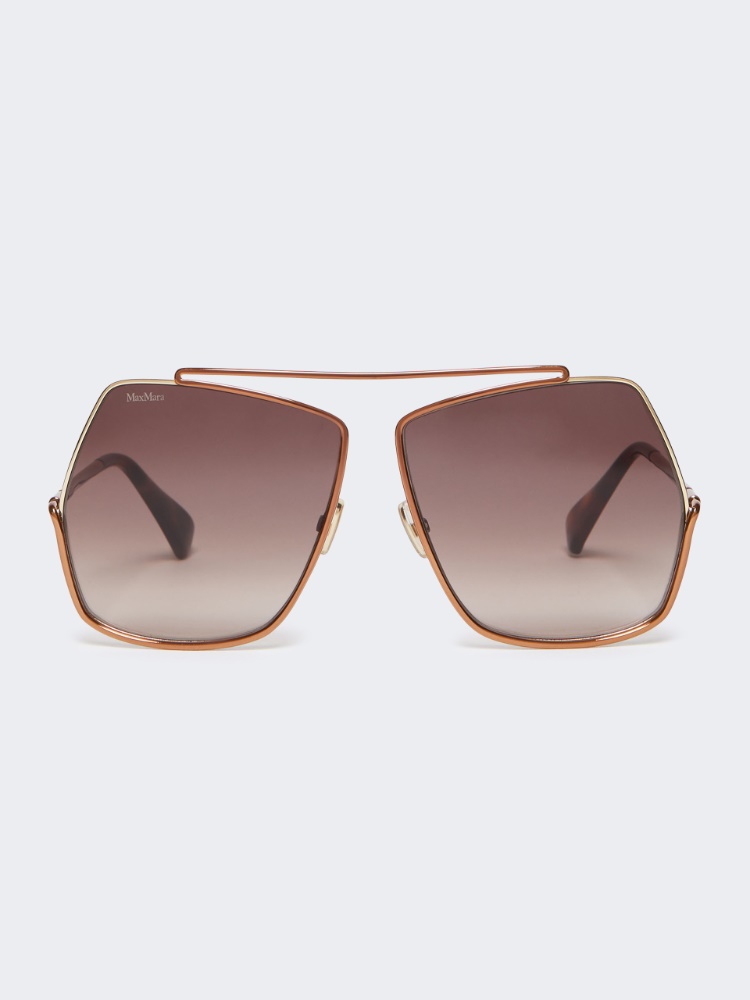 Geometric sunglasses - BROWN