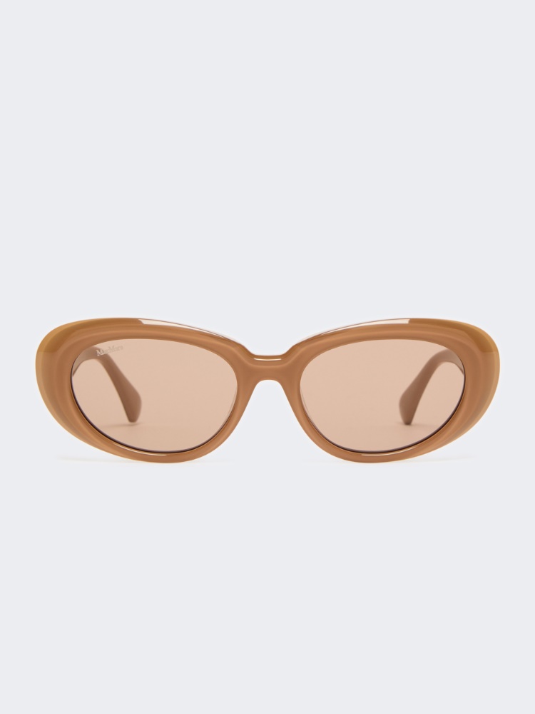 Oval sunglasses - CAMEL - 1