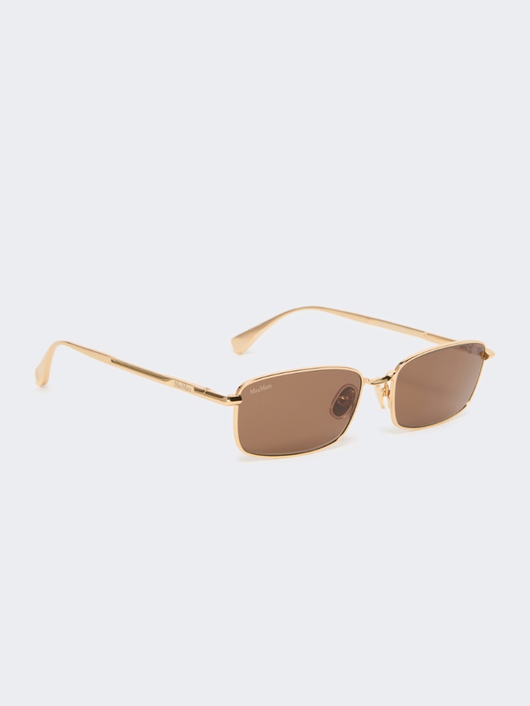 Rectangular sunglasses - GOLD BROWN - 2