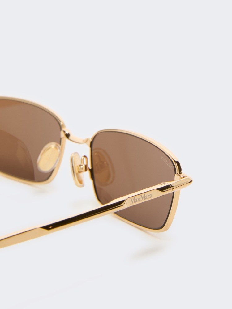 Rectangular sunglasses - GOLD BROWN - 3