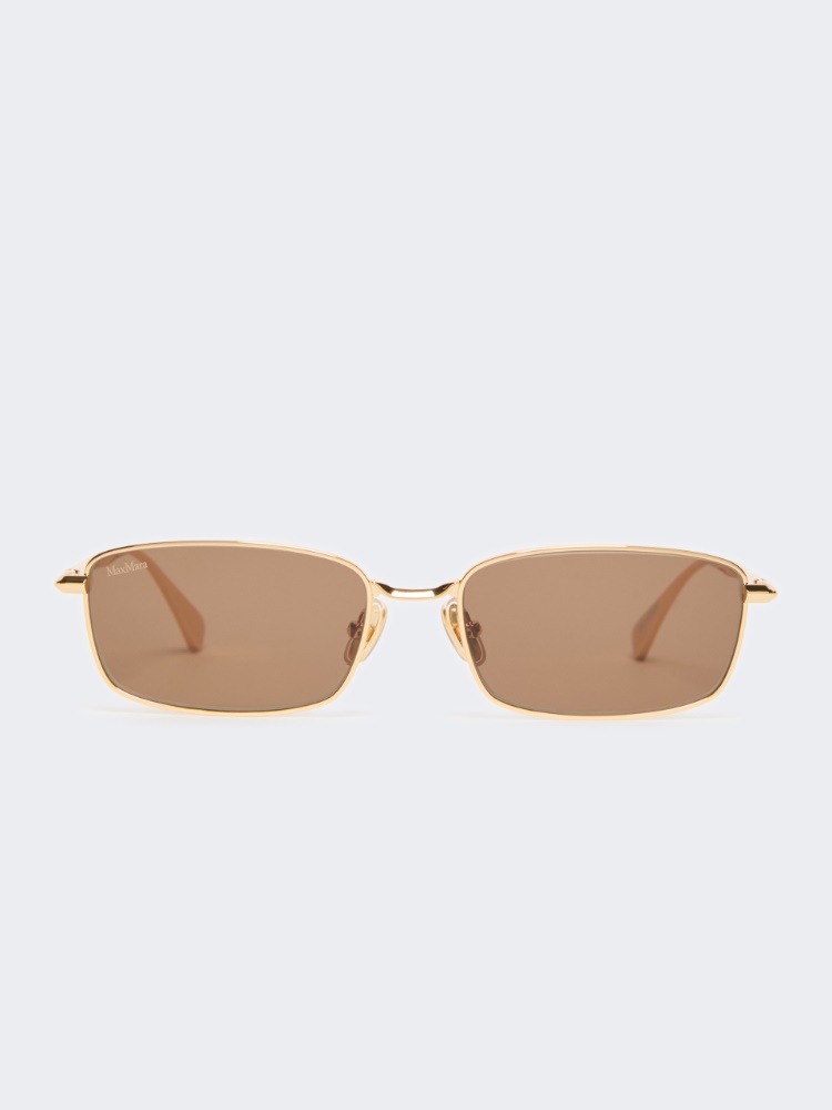 Rectangular sunglasses - GOLD BROWN