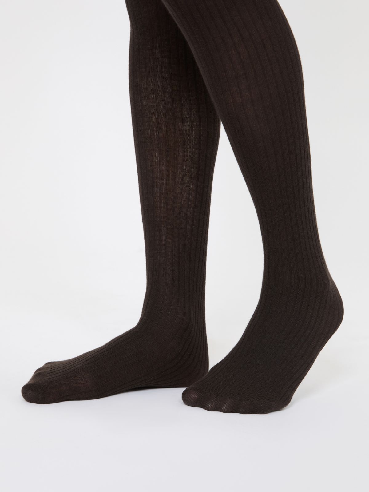 Collants en coton côtelé - BRUN FONCE - Max Mara - 3