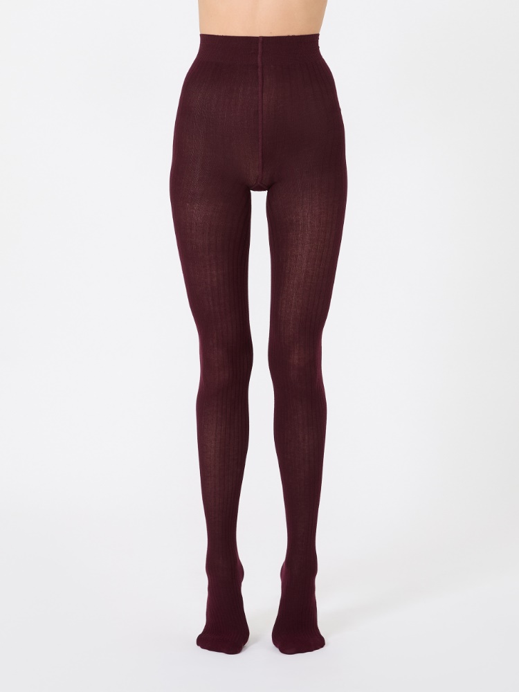 Collants en coton côtelé - ROUGE FONCE' - Max Mara - 2