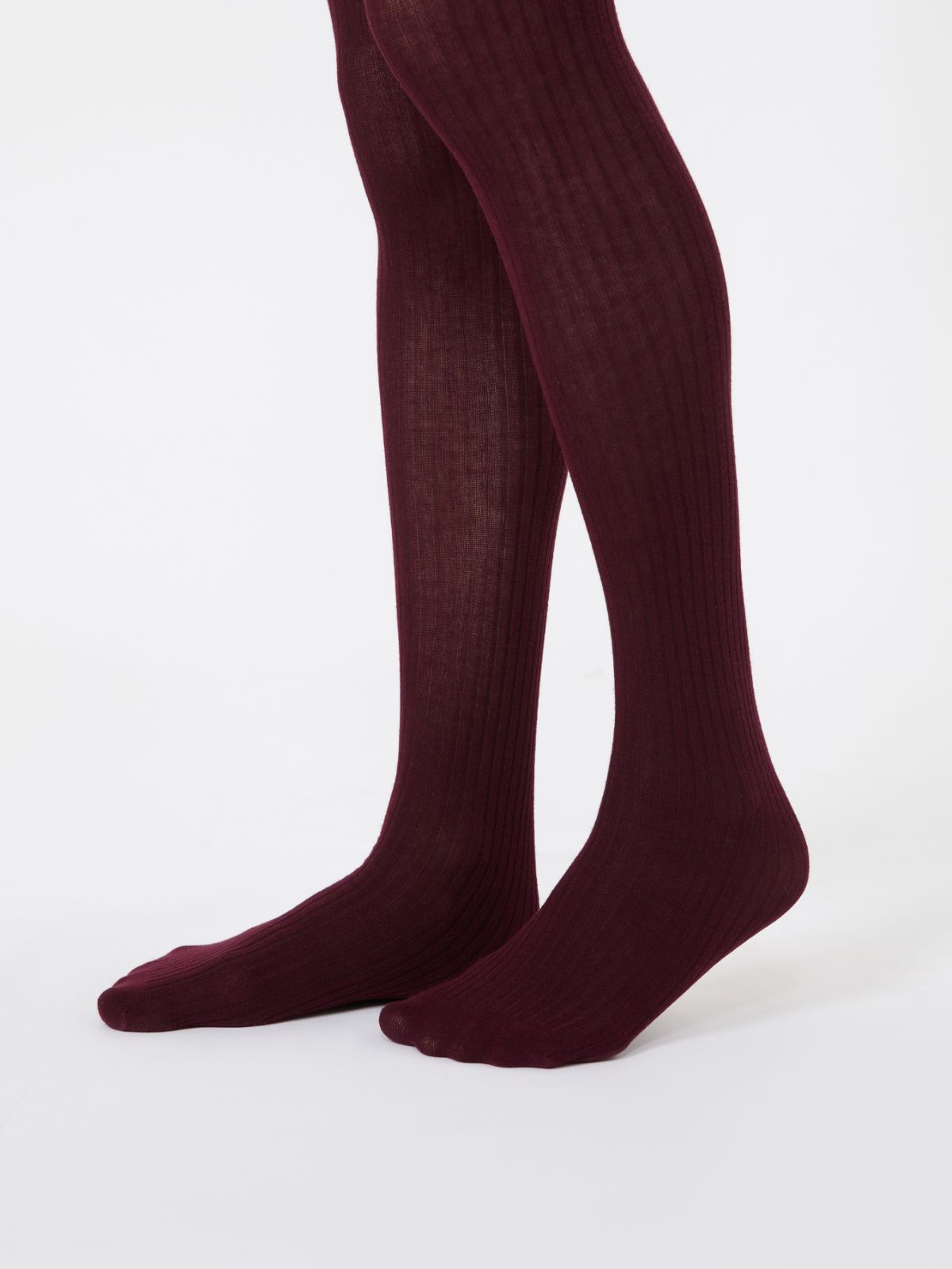 Collants en coton côtelé - ROUGE FONCE' - Max Mara - 3