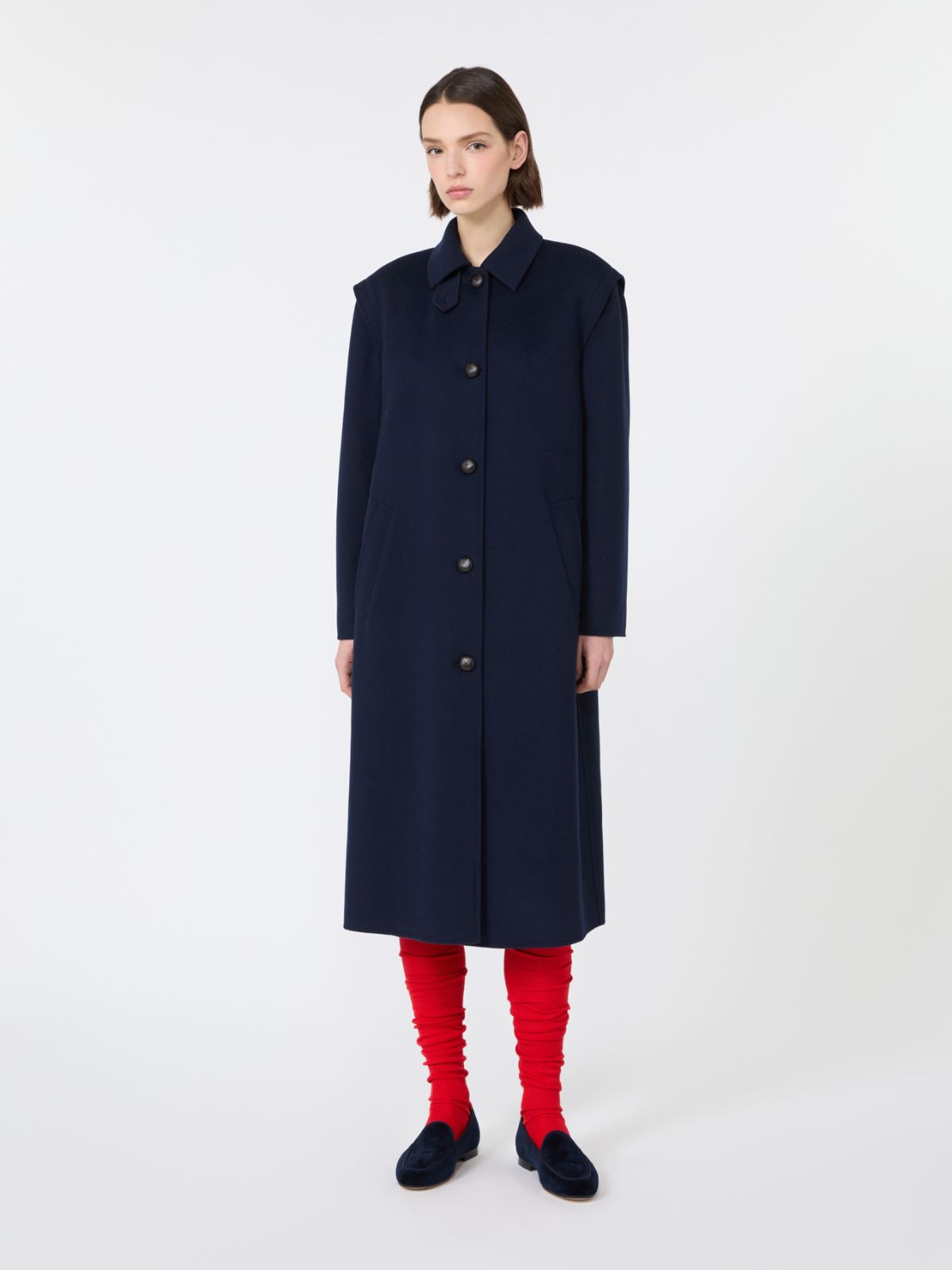 Double wool broadcloth coat - MIDNIGHTBLUE - Max Mara - 2