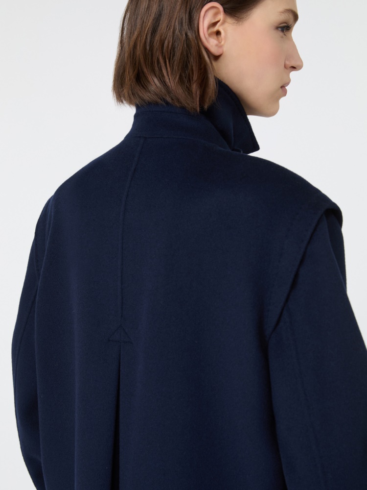 Double wool broadcloth coat - MIDNIGHTBLUE