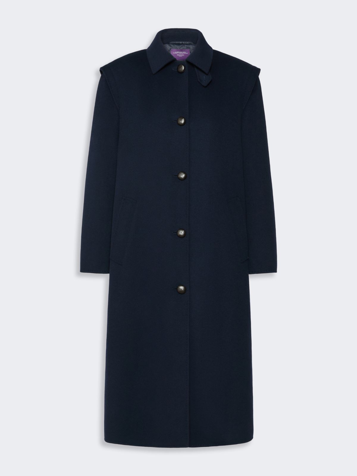 Double wool broadcloth coat - MIDNIGHTBLUE - Max Mara - 5