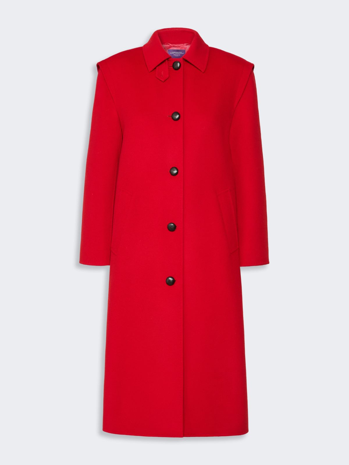 Double wool broadcloth coat - RED - Max Mara - 5