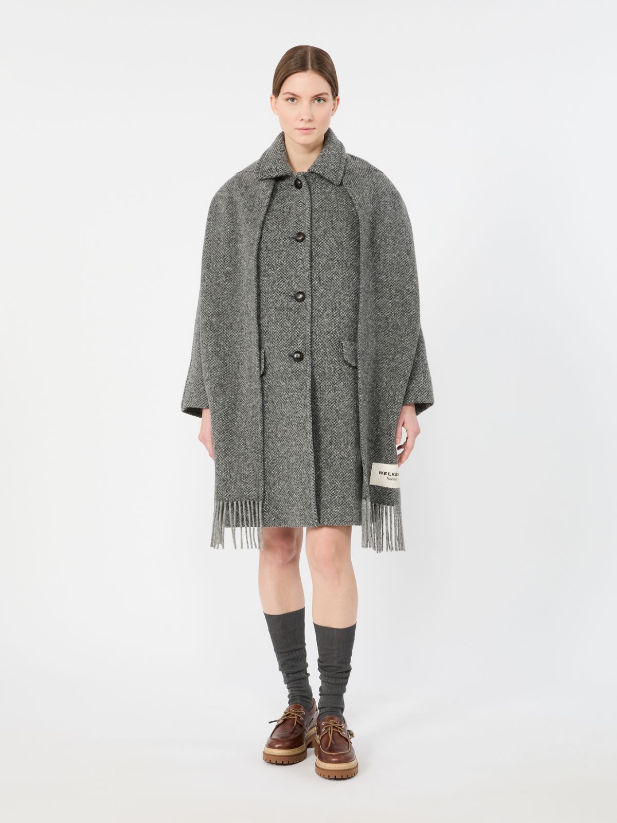 Wool-blend tweed coat - DARK GREY - Max Mara - 2