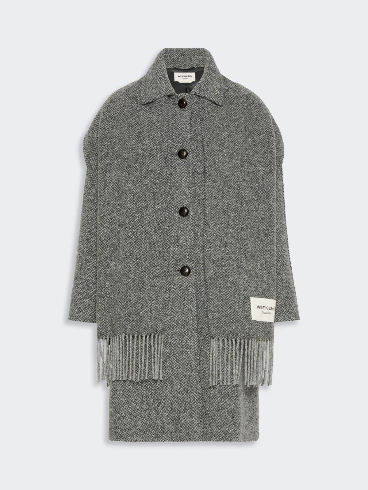 Wool-blend tweed coat - DARK GREY - Max Mara - 5