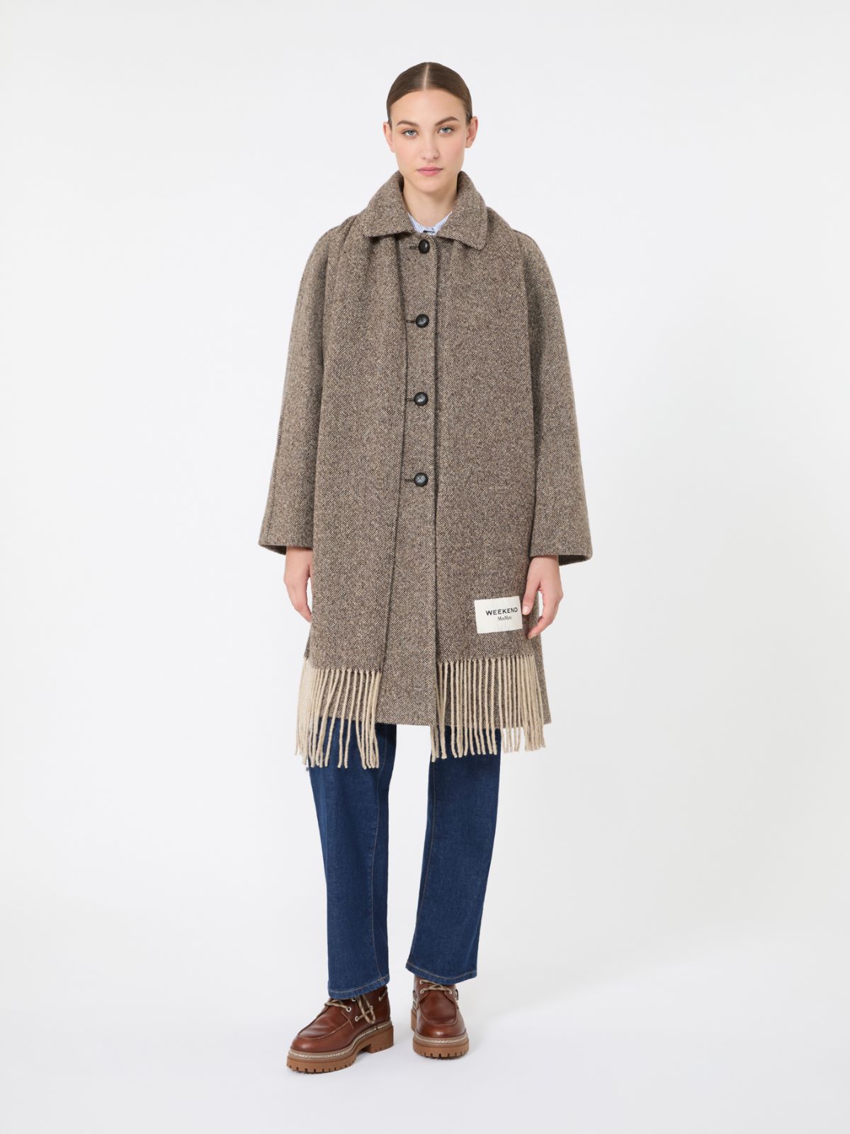 Wool-blend tweed coat - BROWN - Max Mara - 2