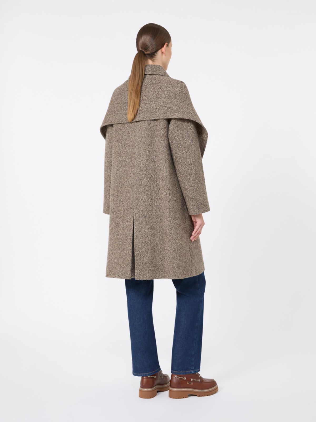 Wool-blend tweed coat - BROWN - Max Mara - 3