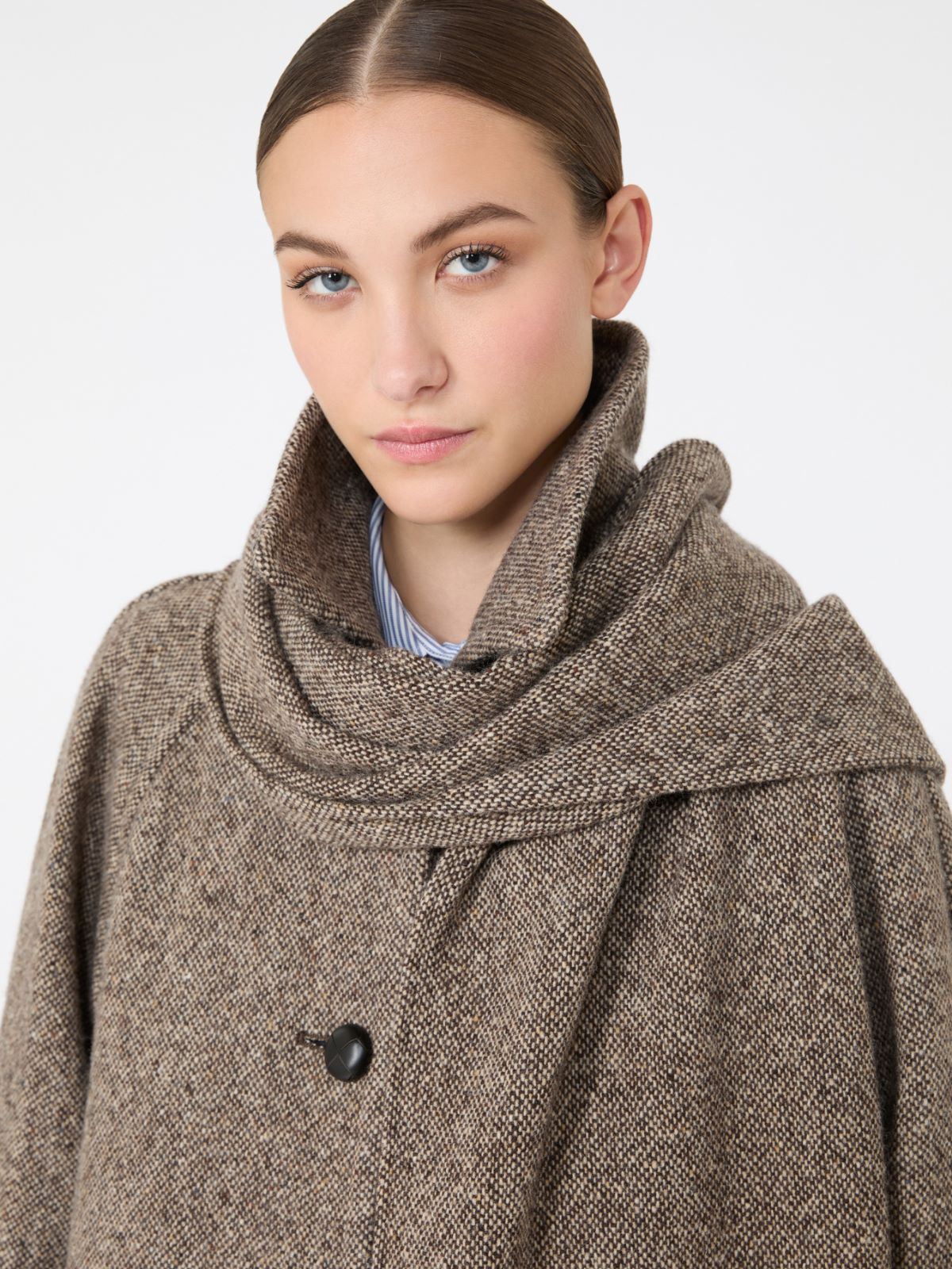 Wool-blend tweed coat - BROWN - Max Mara - 4