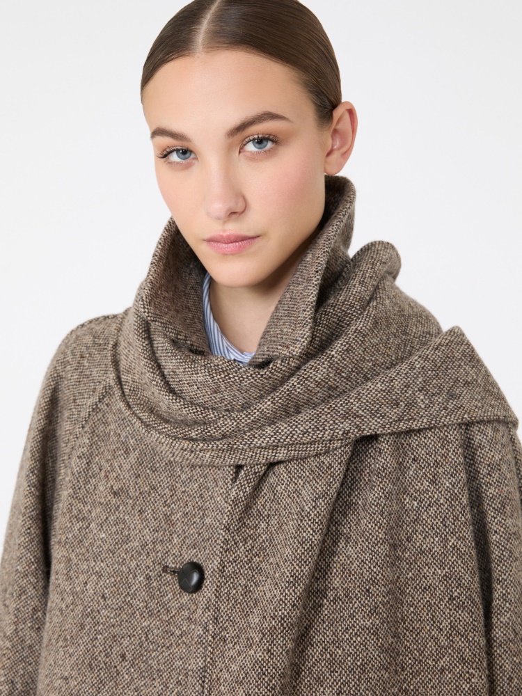Wool-blend tweed coat - BROWN - Max Mara - 4
