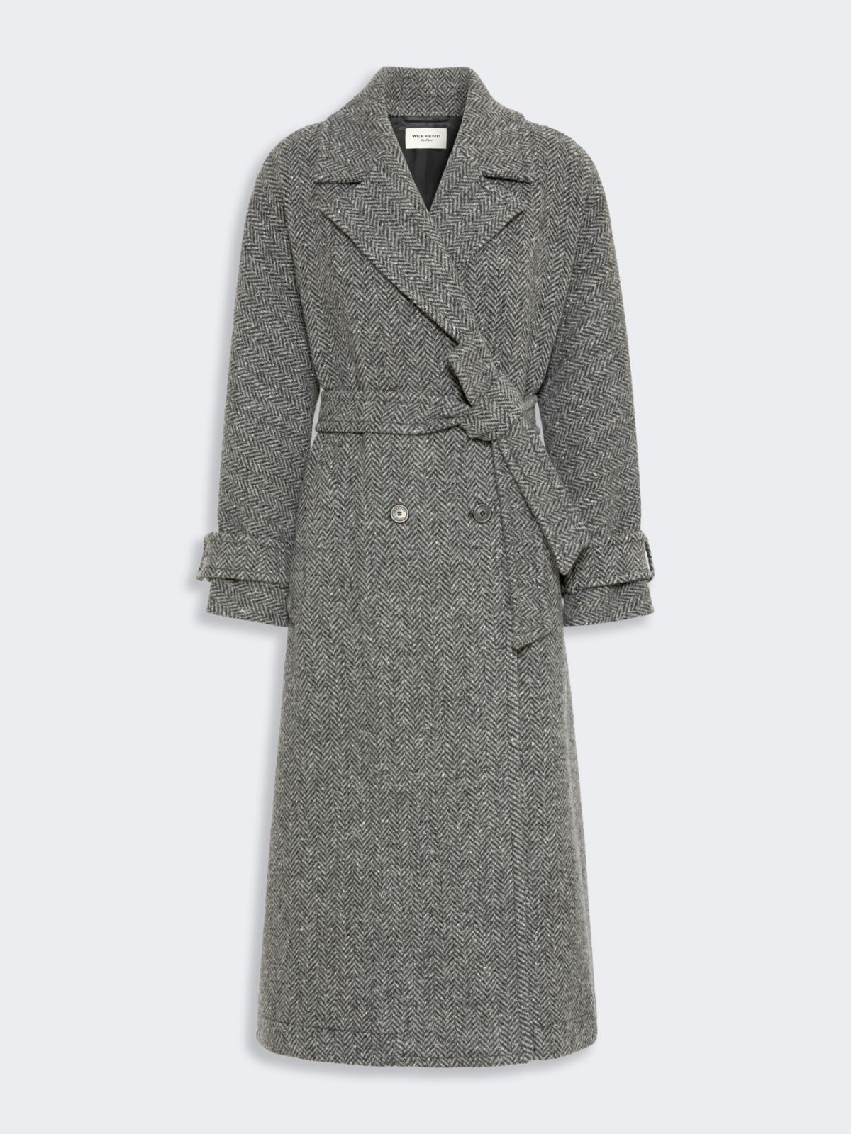 Long wool-blend tweed coat - DARK GREY - Max Mara - 5