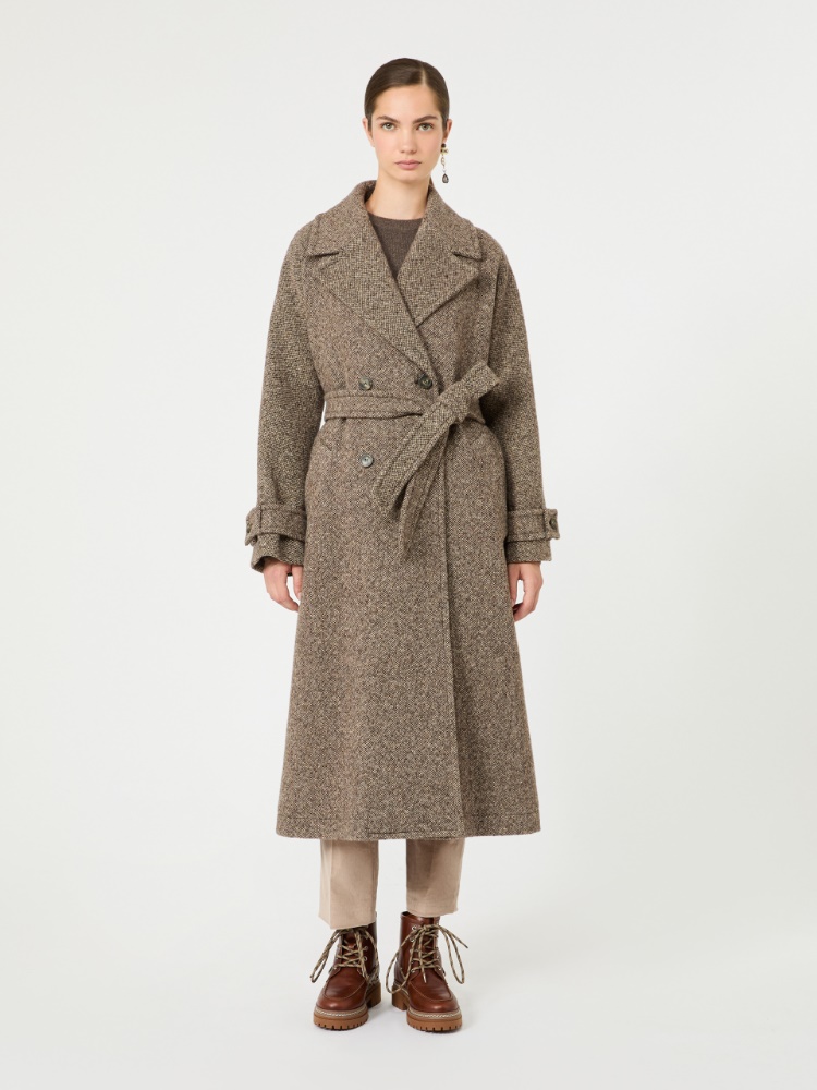 Long wool-blend tweed coat - BROWN - Max Mara - 2