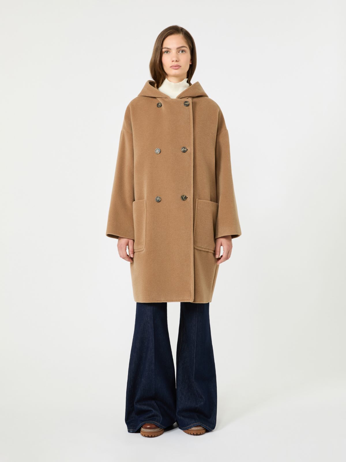 Wool and alpaca beaver cloth coat - CAMEL - Max Mara - 2