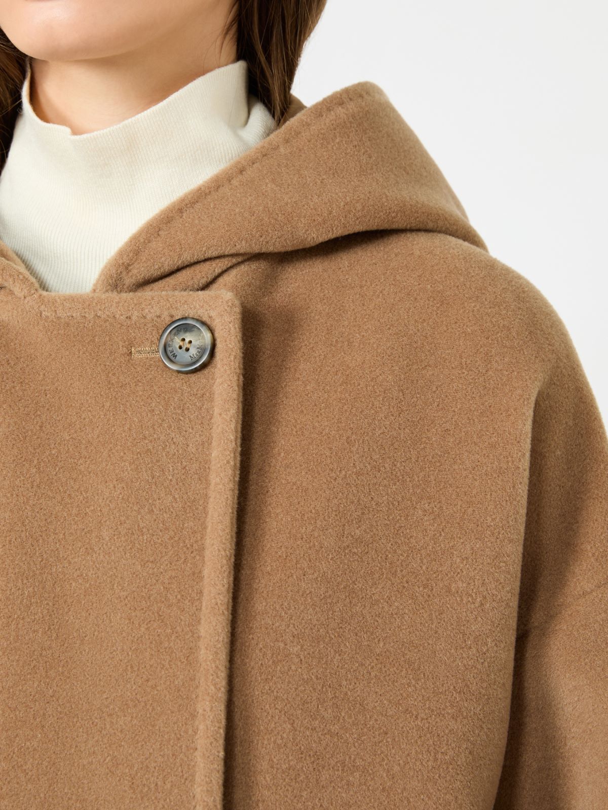 Wool and alpaca beaver cloth coat - CAMEL - Max Mara - 4