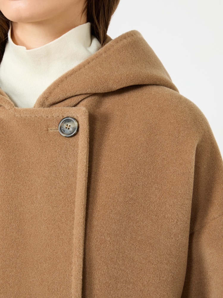 Wool and alpaca beaver cloth coat - CAMEL - Max Mara - 4