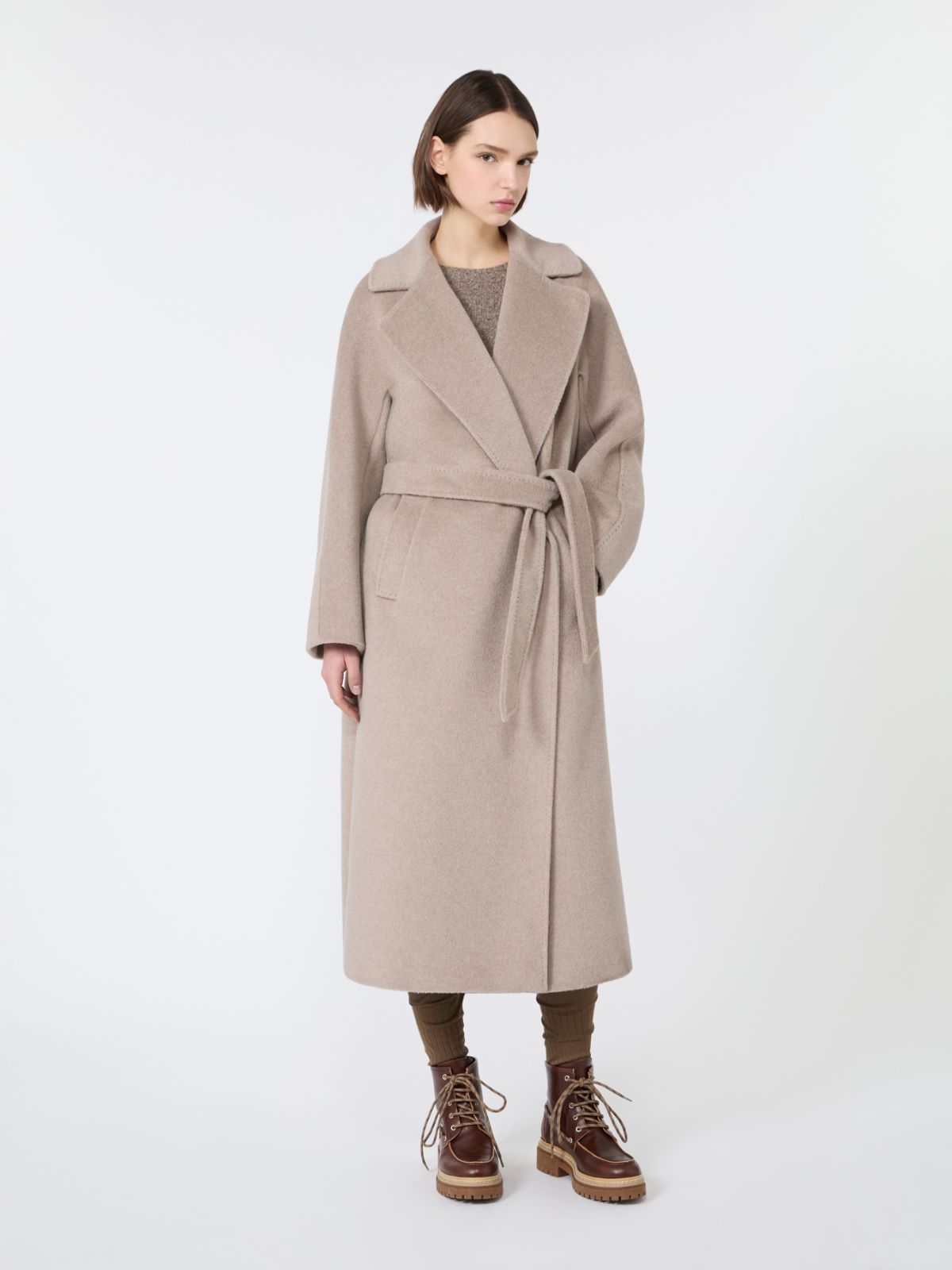 Wool and alpaca teddy coat - SAND - Max Mara - 2