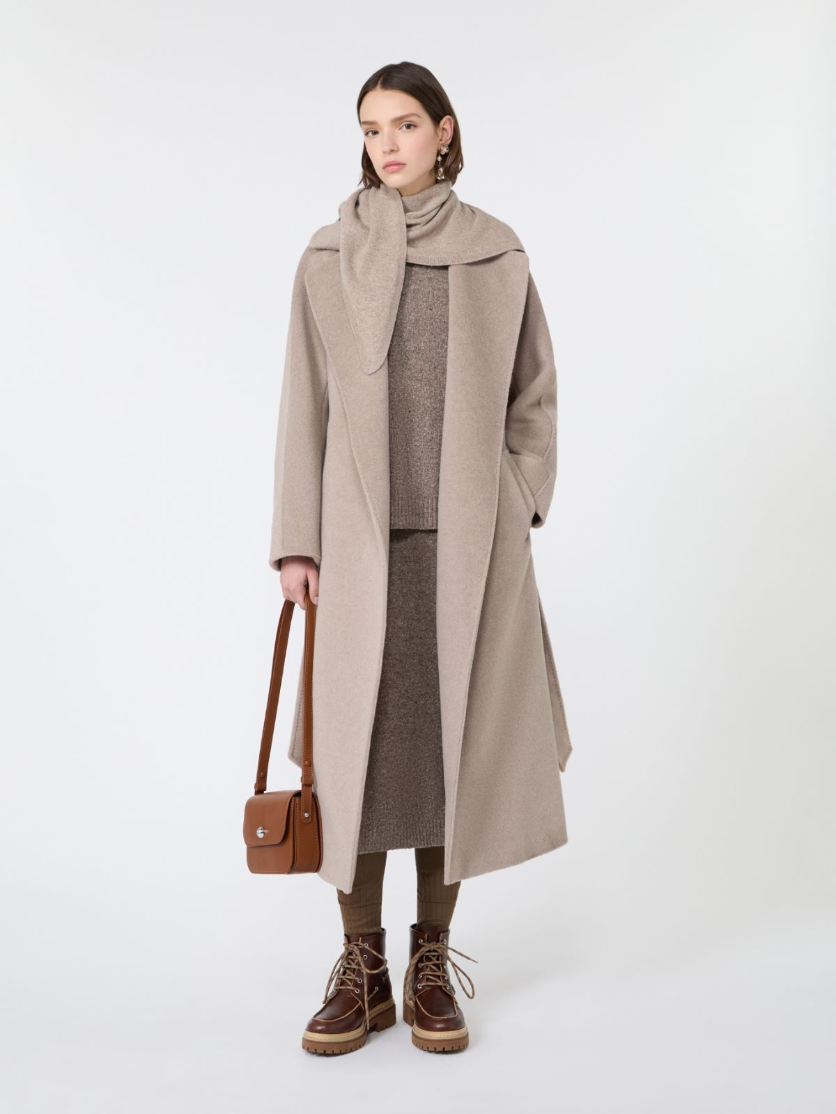 Wool and alpaca teddy coat - SAND - Max Mara