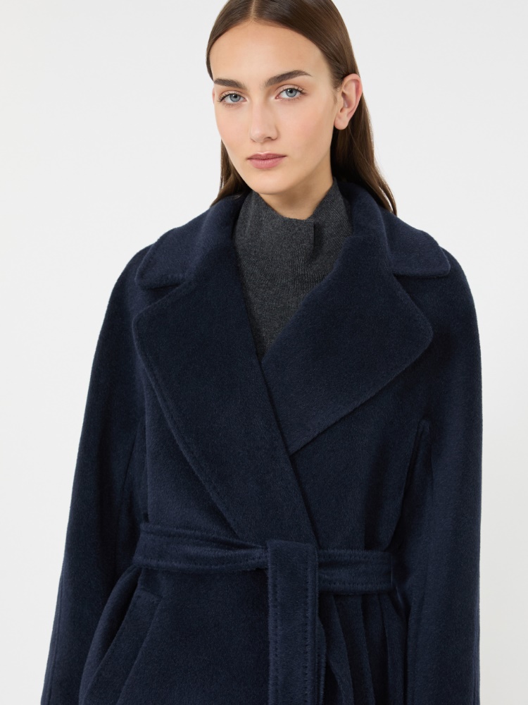 Wool and alpaca teddy coat - NAVY - Max Mara - 4