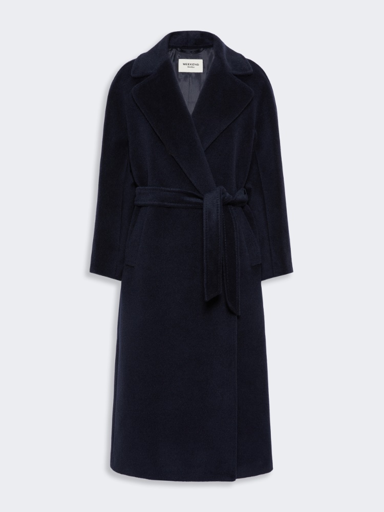 Wool and alpaca teddy coat - NAVY - Max Mara - 5