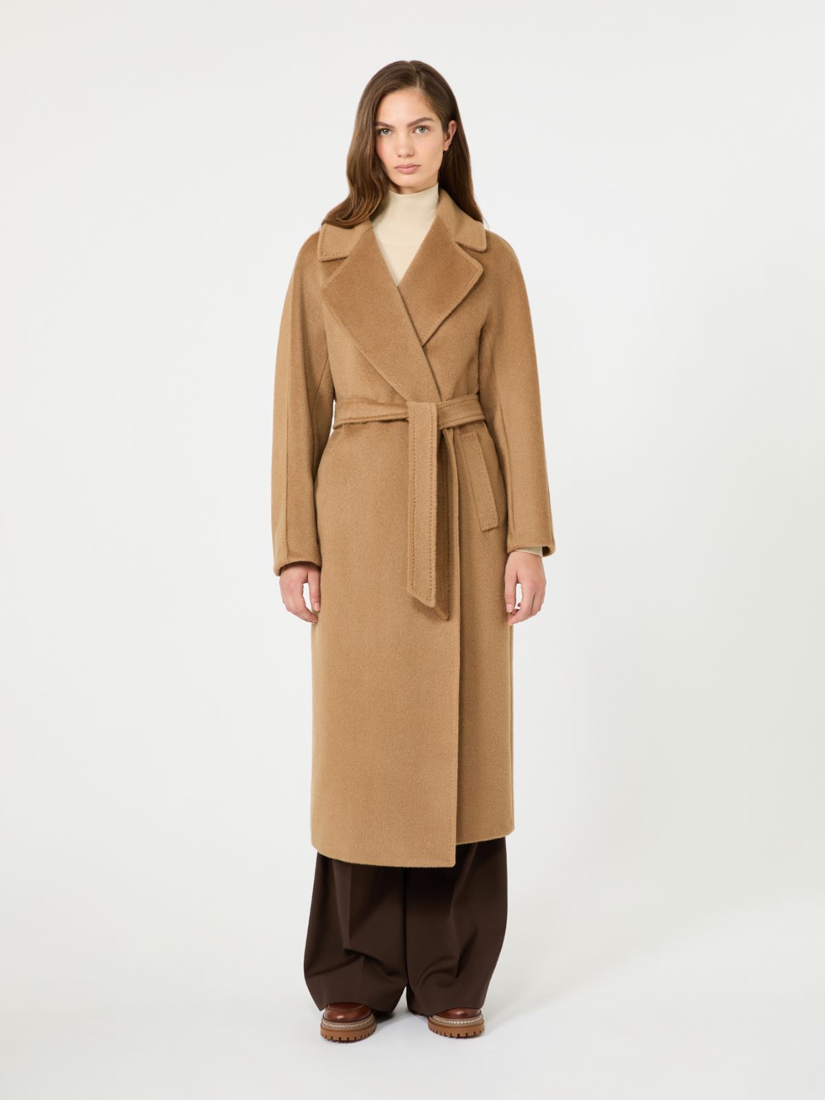 Wool and alpaca teddy coat - CAMEL - Max Mara - 2