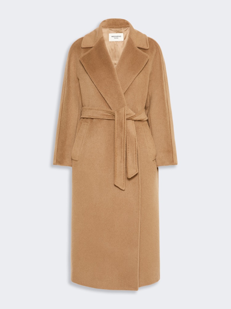 Wool and alpaca teddy coat - CAMEL