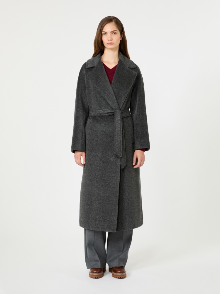 Wool and alpaca teddy coat - DARK GREY - Max Mara - 2