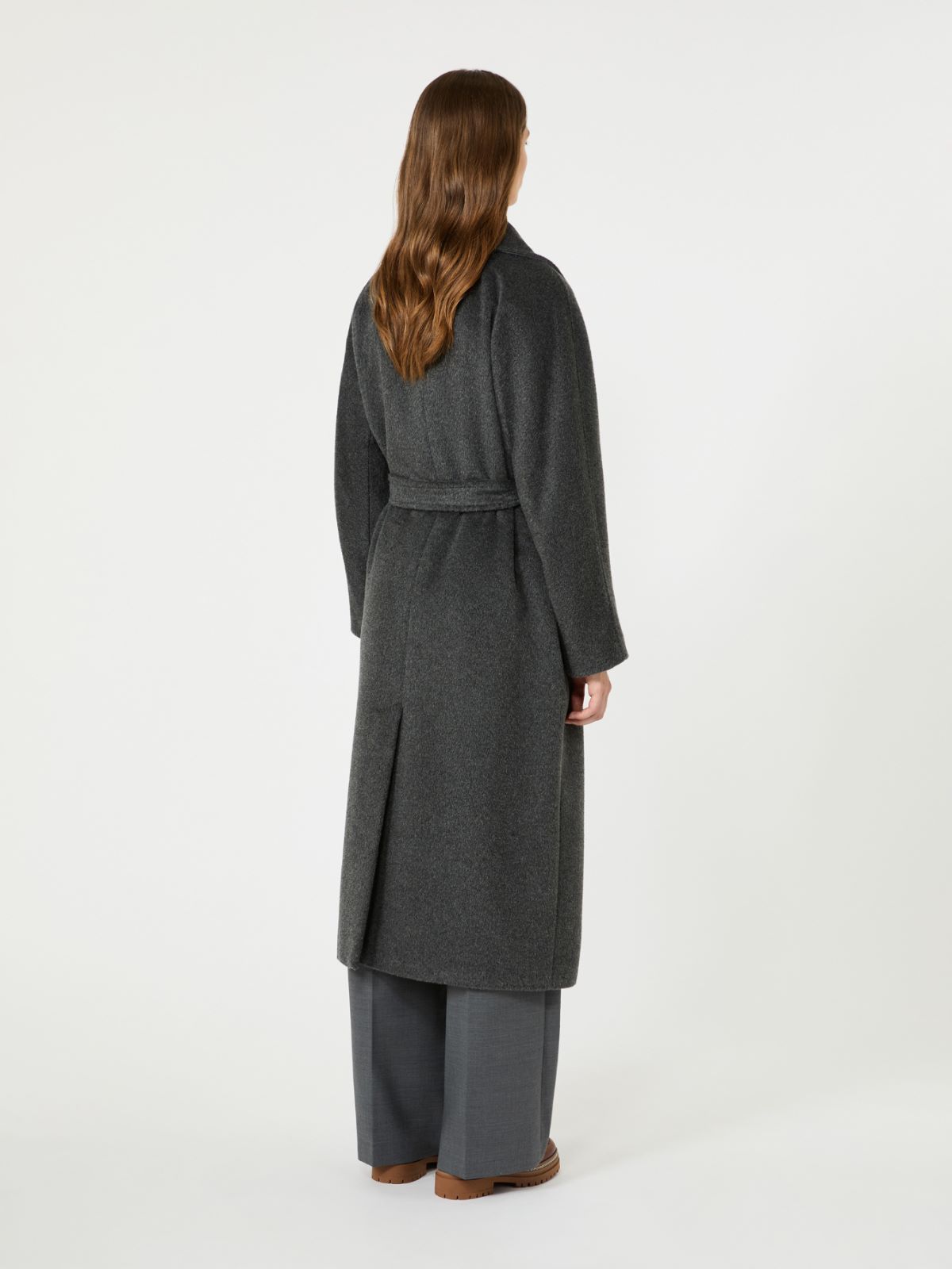 Wool and alpaca teddy coat - DARK GREY - Max Mara - 3