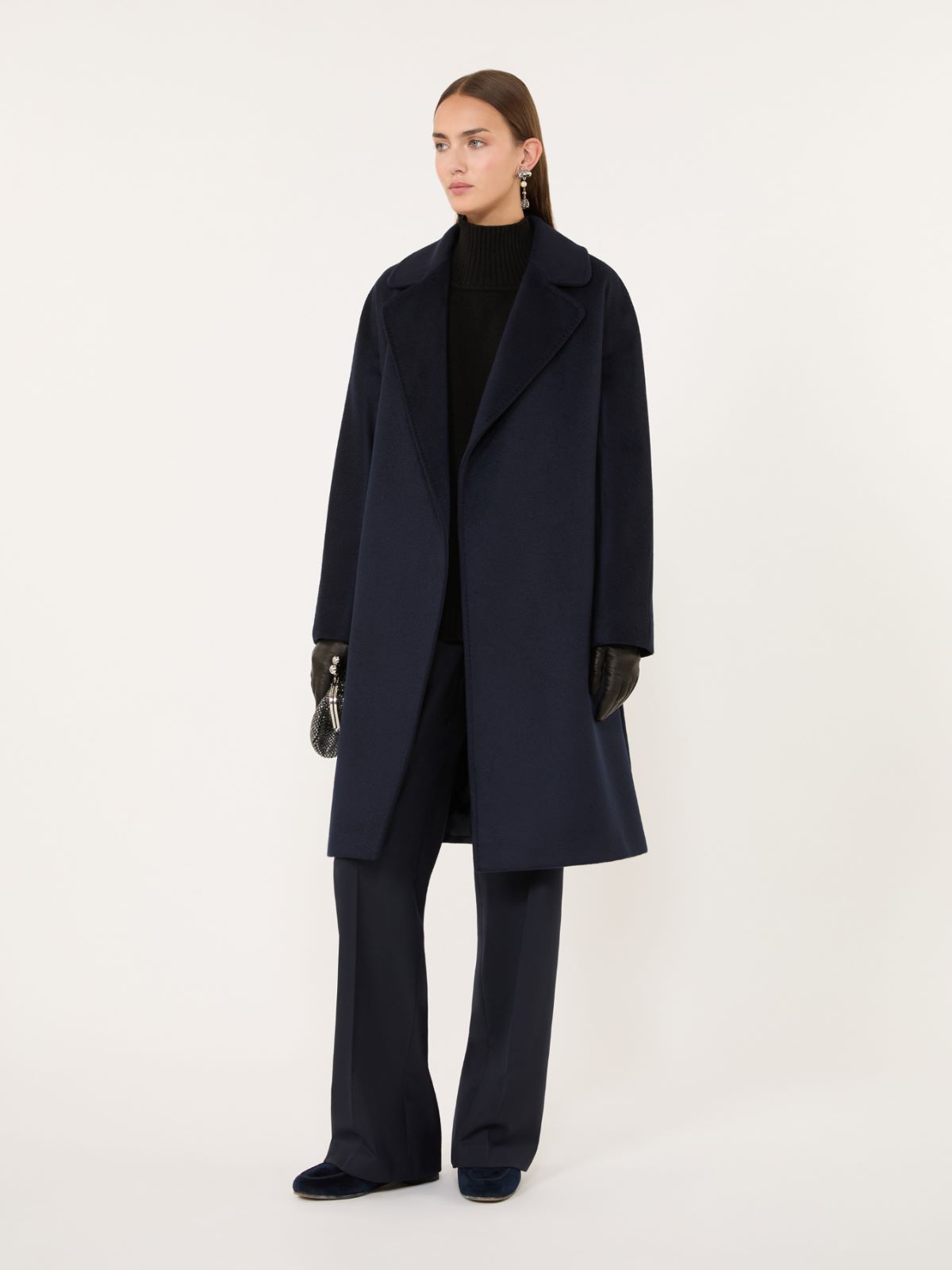 Wool wrap coat + NAVY - Max Mara